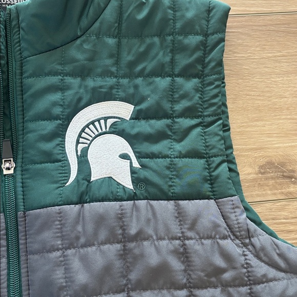 Colosseum Michigan State Men’s Gray & Green Quilted Vest – Size Large – NWOT - Picture 3 of 5